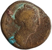 As - Faustina the Elder AETERNITAS S C; Juno obverse image