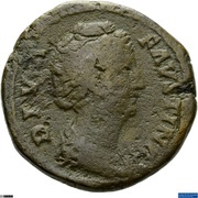 As - Faustina the Elder AETERNITAS S C; Aeternitas obverse image