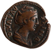As - Faustina the Elder AETERNITAS S C; Aeternitas obverse image