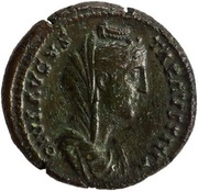As - Faustina the Elder AETERNITAS S C; Providentia obverse image