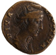 As - Faustina the Elder AVGVSTA S C; Vesta obverse image