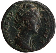 As - Faustina the Elder AVGVSTA S C; Vesta obverse image