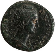 As - Faustina the Elder IVNO S C; Juno obverse image