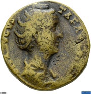 As - Faustina the Elder PIETAS AVG S C; Pietas obverse image