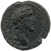 As - Antoninus Pius IMPERATOR II S C; Hercules obverse image