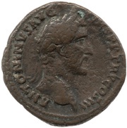 As - Antoninus Pius IMPERATOR II S C; Jupiter obverse image