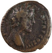 As - Antoninus Pius IMPERATOR II S C; Spes obverse image