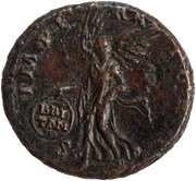 As - Antoninus Pius IMPERATOR II S C; Victory, Rome, 143-144 reverse image