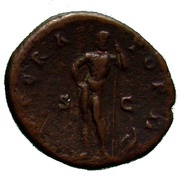 As - Antoninus Pius IMPERATOR II S C IOVI LATIO S C; Jupiter, Rome, 143-144 reverse image