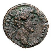 As - Marcus Aurelius S C; Minerva obverse image