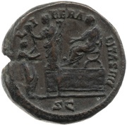 As - Antoninus Pius LIBERALITAS IIII S C, Rome, 145-161 reverse image