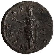 As - Antoninus Pius PIETAS AVG S C; Pietas, Rome, 145-161 reverse image