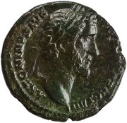 As - Antoninus Pius S C; Apollo obverse image