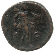 As - Antoninus Pius S C; Mars, Rome, 145-161 reverse image