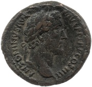 As - Antoninus Pius S C; Minerva obverse image