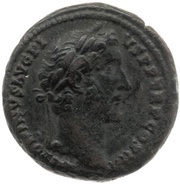 As - Antoninus Pius TR POT COS IIII S C; Securitas obverse image