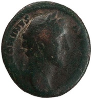 As - Antoninus Pius TR POT COS IIII S C; Minerva, Rome, 145-161 obverse image