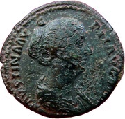 As - Faustina the Younger CONCORDIA S C; Concordia obverse image