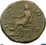 As - Faustina the Younger IVNO S C; Juno and Three Graces, Rome, 145-161 reverse image