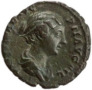 As - Faustina the Younger LAETITIAE PVBLICAE S C; Laetitia obverse image