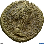 As - Faustina the Younger PVDICITIA S C; Pudicitia obverse image