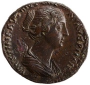 As - Faustina the Younger VENVS S C; Venus obverse image