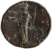 As - Faustina the Younger VENVS S C; Venus, Rome, 145-161 reverse image