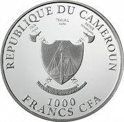 1000 Francs Year of the Dragon; coloured obverse image