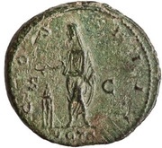 As - Antoninus Pius COS IIII S C, Rome, 147-148 reverse image