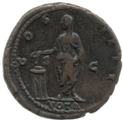 As - Antoninus Pius COS IIII VOTA S C, Rome, 147-148 reverse image