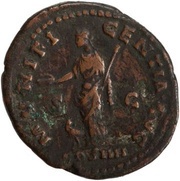 As - Antoninus Pius MVNIFICENTIA AVG COS IIII S C; Munificentia, Rome, 148-149 reverse image