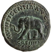 As - Antoninus Pius MVNIFICENTIA AVG COS IIII S C, Rome, 148-149 reverse image