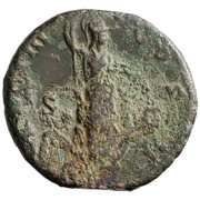 As - Marcus Aurelius TR POT III COS II S C; Minerva, Rome, 148-149 reverse image