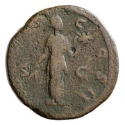 As - Marcus Aurelius TR POT III COS II S C; Fides, Rome, 148-149 reverse image