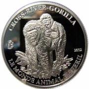 1000 Francs Walking gorilla, Cameroon, 2012 reverse image