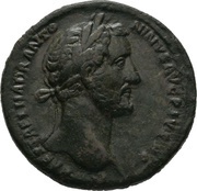 As - Antoninus Pius TR POT XIIII COS IIII S C obverse image