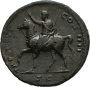As - Antoninus Pius TR POT XIIII COS IIII S C, Rome, 150-151 reverse image