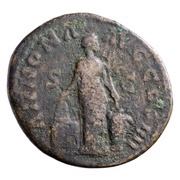 As - Antoninus Pius ANNONA AVG COS IIII S C; Annona, Rome, 152-153 reverse image