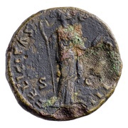 As - Antoninus Pius FELICITAS COS IIII S C; Felicitas, Rome, 153-154 reverse image