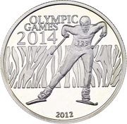 1000 Francs Cross-country skiing, Cameroon, 2012 reverse image