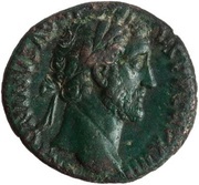 As - Antoninus Pius COS IIII S C; Hercules obverse image