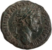 As - Antoninus Pius FELICITAS COS IIII S C; Felicitas obverse image