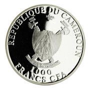 1000 Francs Laying gorilla obverse image