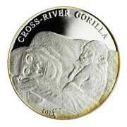 1000 Francs Laying gorilla, Cameroon, 2013 reverse image