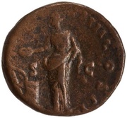 As - Marcus Aurelius TR POT VIIII COS II S C; Salus, Rome, 154-155 reverse image
