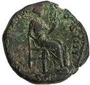As - Antoninus Pius TR POT XIX COS IIII S C; Annona, Rome, 155-156 reverse image