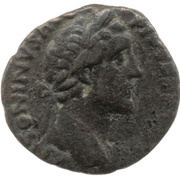 As - Antoninus Pius TR POT XX COS IIII S C; Jupiter obverse image