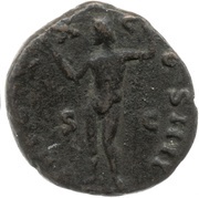 As - Antoninus Pius TR POT XX COS IIII S C; Jupiter, Rome, 156-157 reverse image