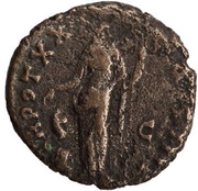 As - Antoninus Pius TR POT XX COS IIII S C; Providentia, Rome, 156-157 reverse image