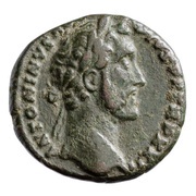 As - Antoninus Pius FORTVNA OBSEQVENS COS IIII S C; Fortuna obverse image